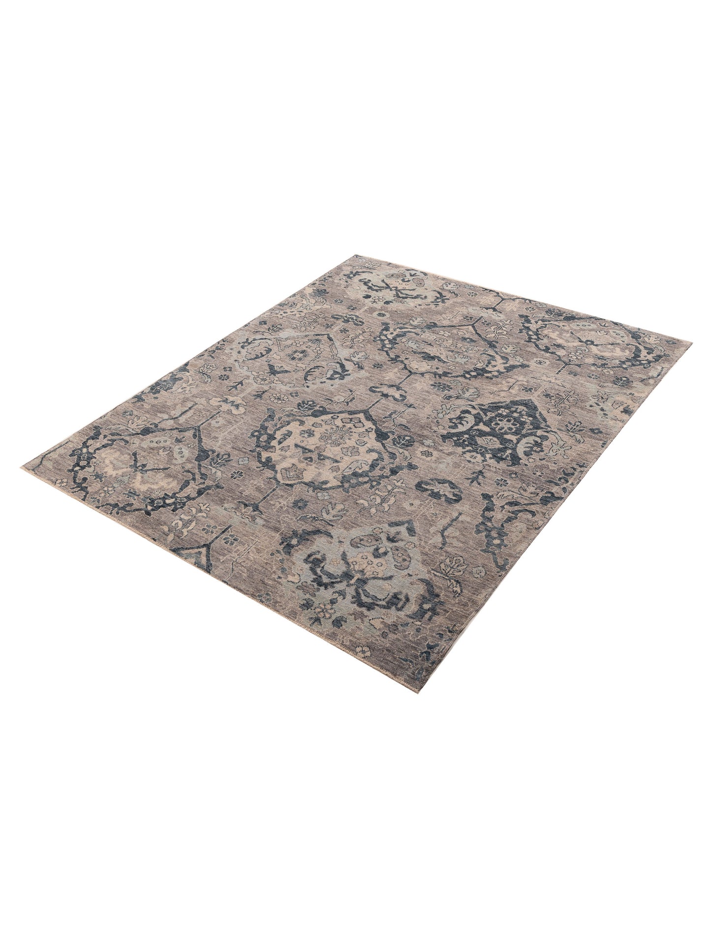 Angora Oushak 156117 Blue Gray 8.1x9.9 Hand Knotted Rug