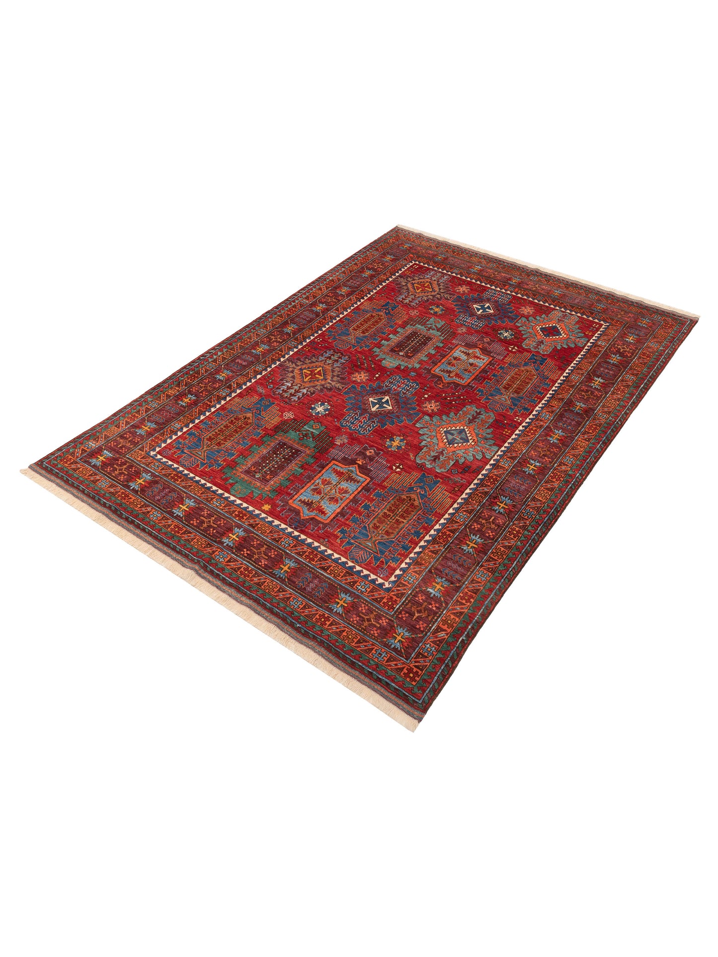 Sultan 152371 Red Purple 7.8x10.10 Hand Knotted Rug