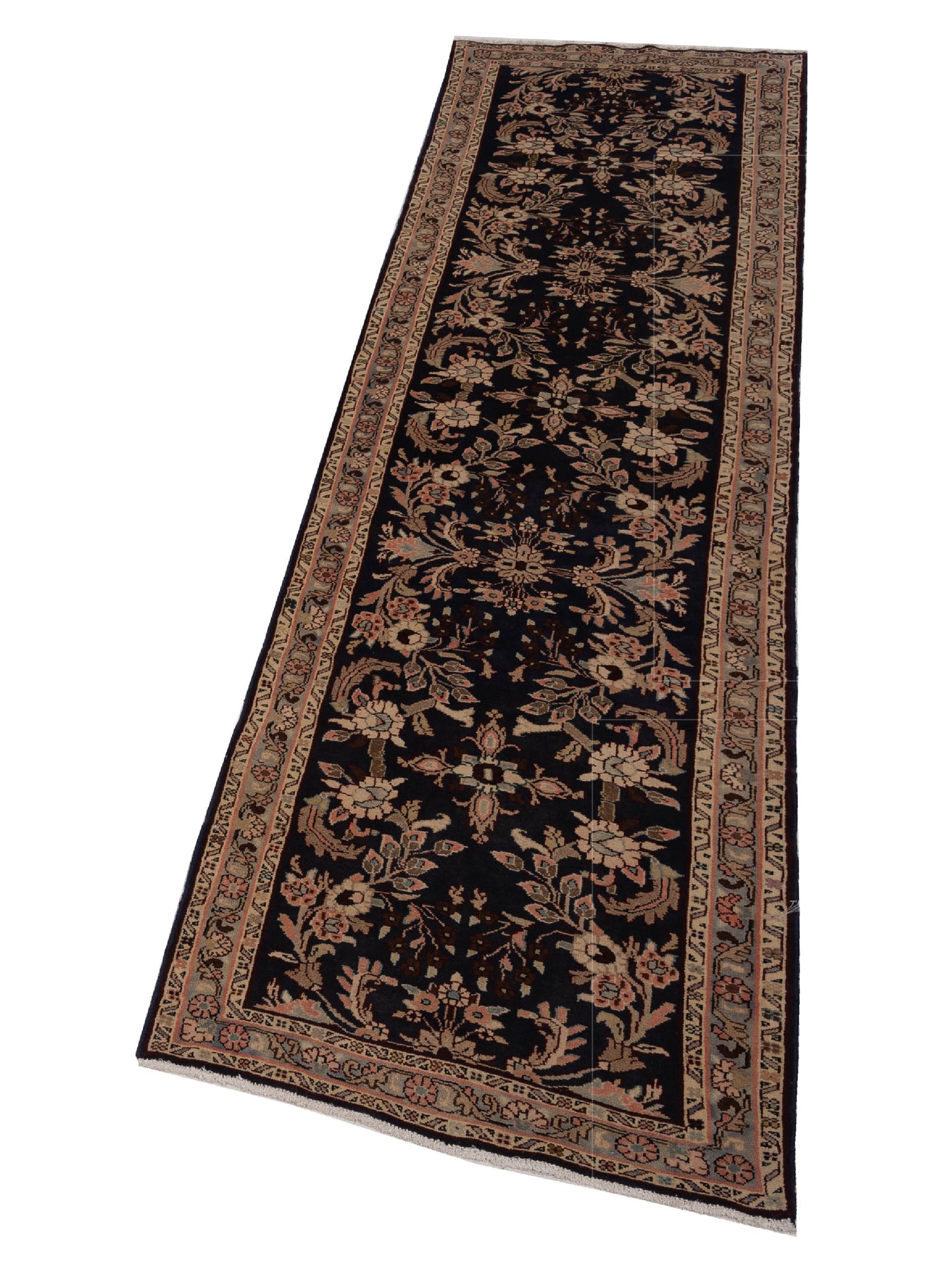 Persian 93445 Coffee Silver 2.9x9.11 Hand Knotted Rug