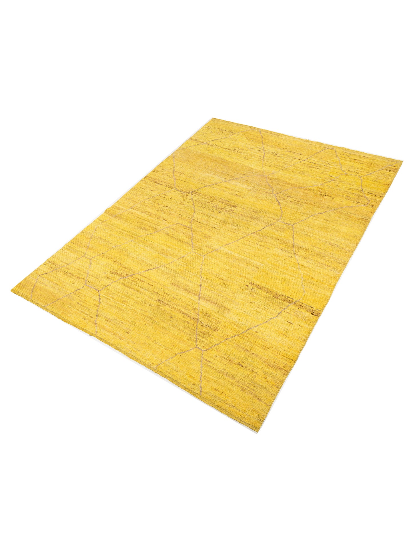 Berber Efes Yellow Naturel 9.1x12.8 Hand Knotted Rug