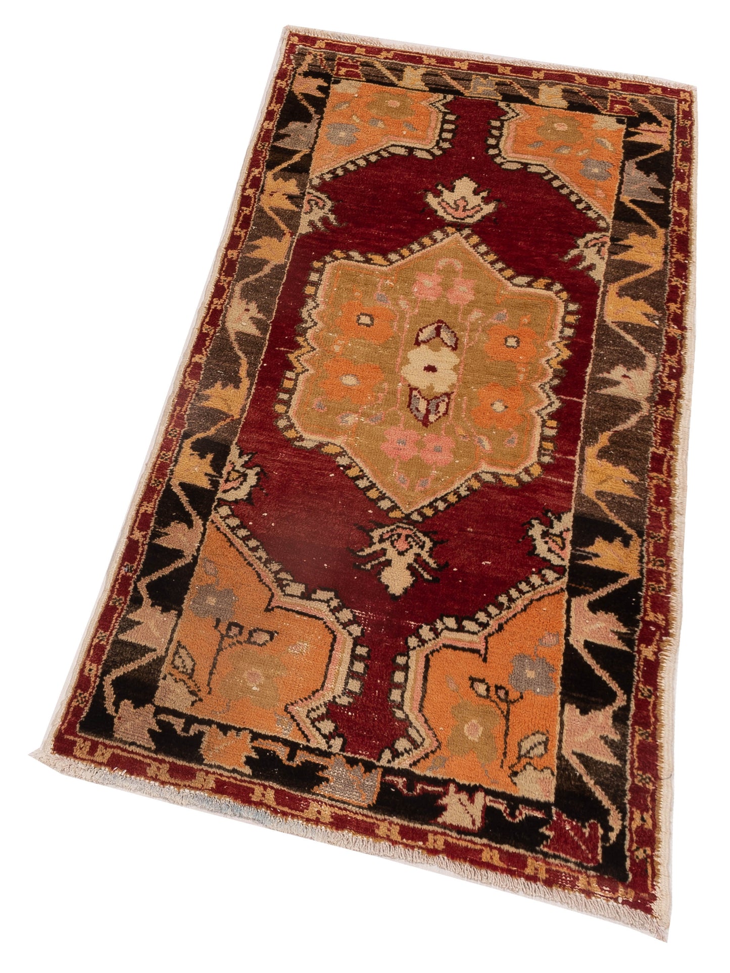Old Anatolian 148499 Red Brown 2.10x5.10 Hand Knotted Rug