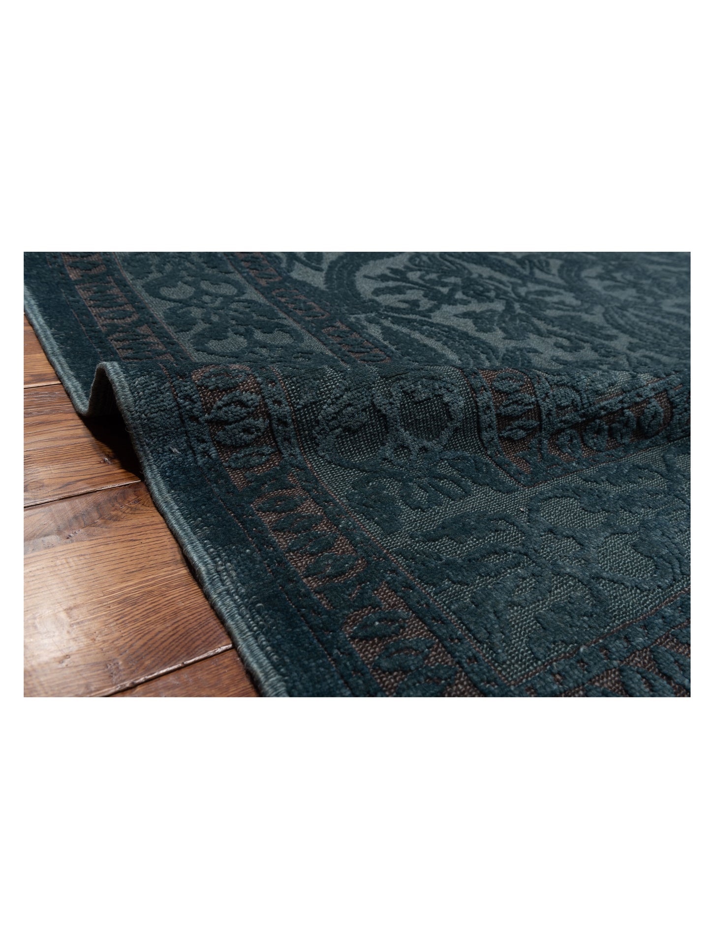 Vintage 78093 Blue 9.1x12 Hand Knotted Rug