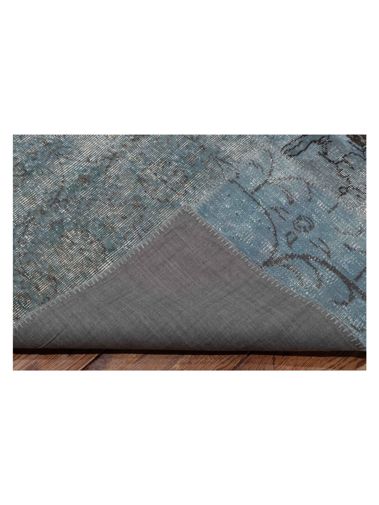 Turkish Vestige Patchwork 142813 Blue 8.2x11.6 Hand Knotted Rug