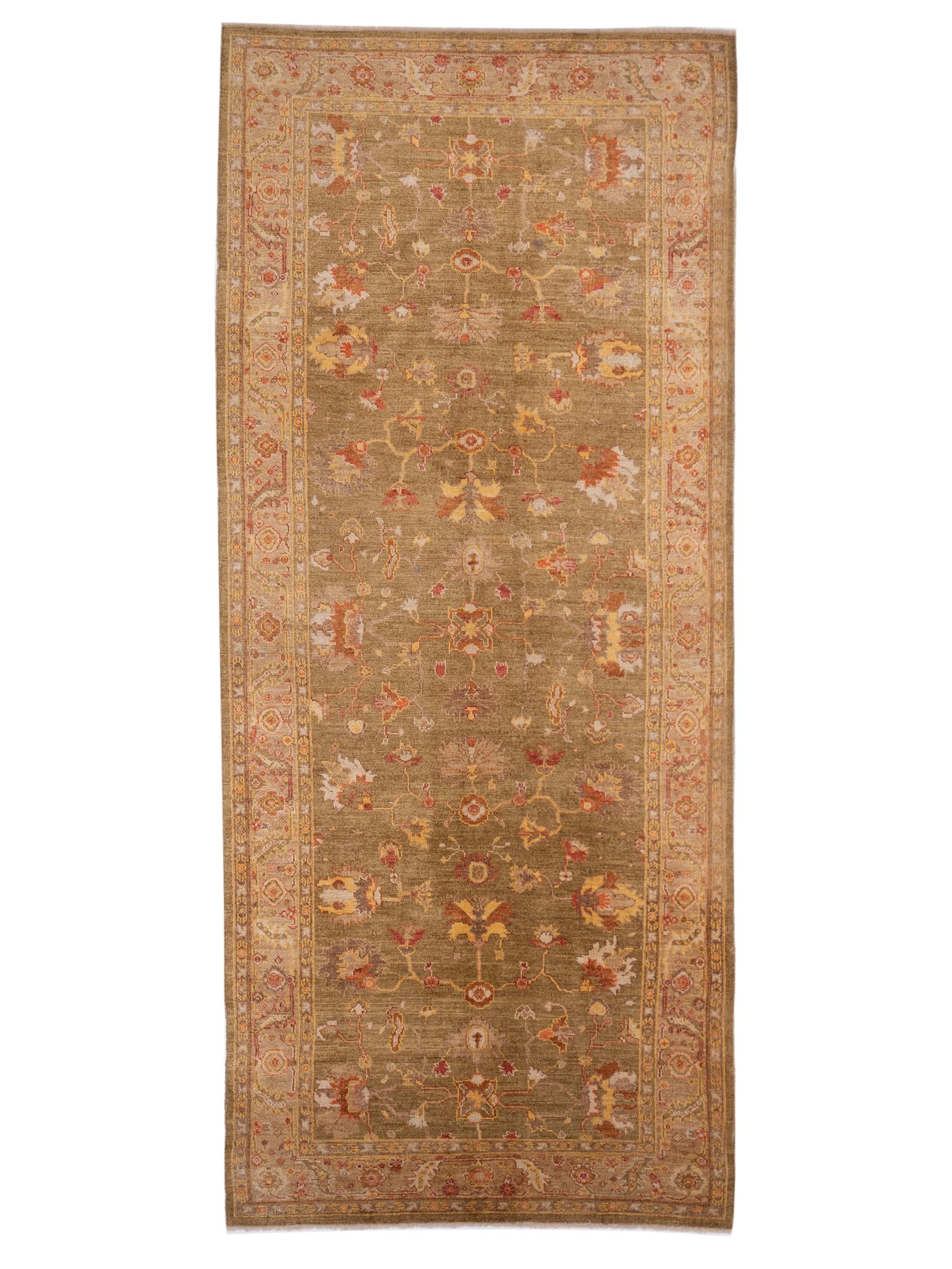 Anadol Angora Oushak  Green Light Brown Traditional