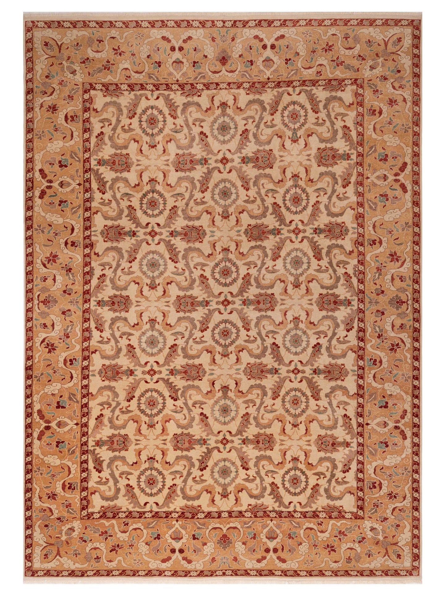 Pasha Antique Loom  Ivory Gold Transitional