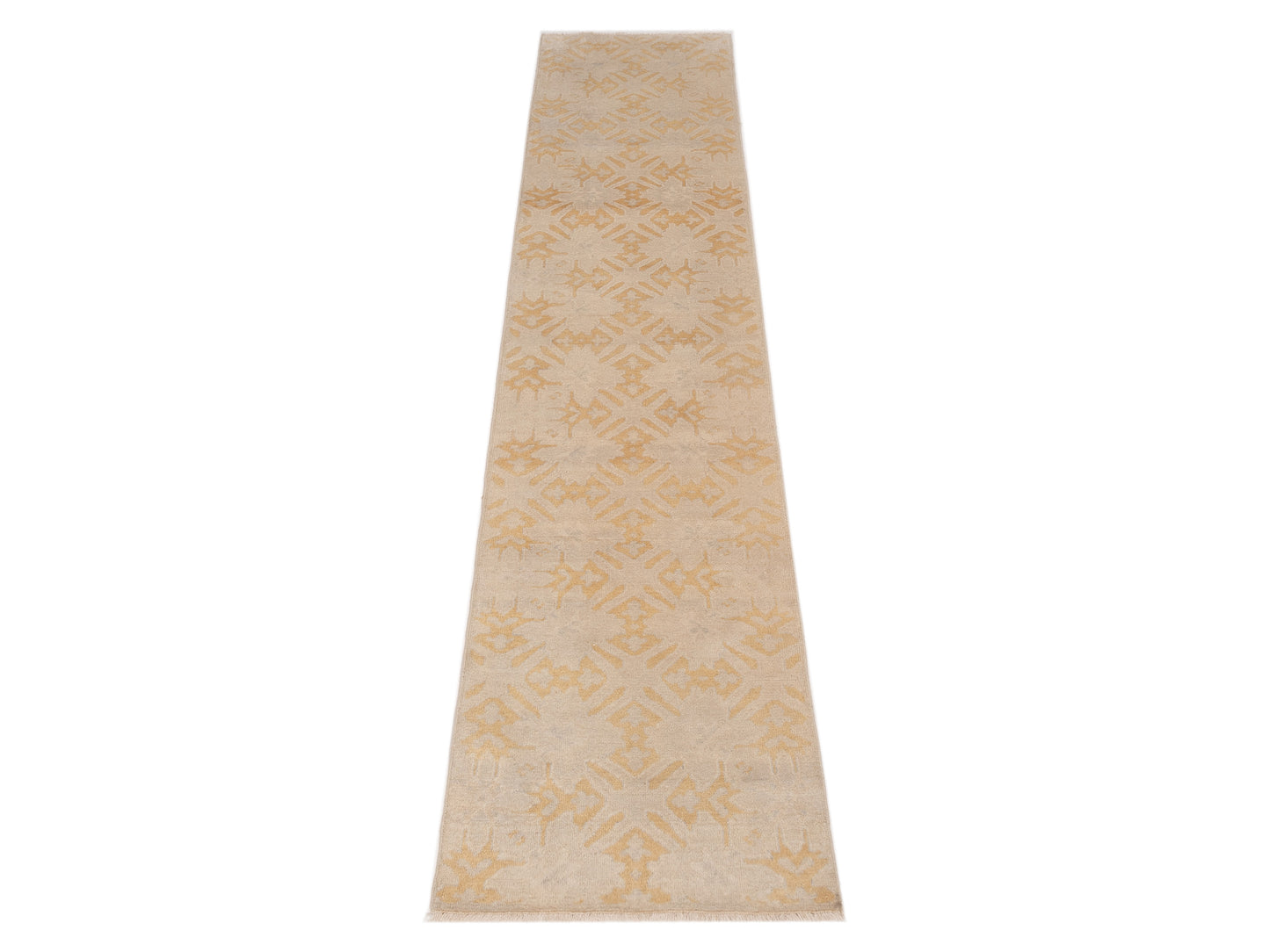 Evren 123399 Beige Gold 2.5x11.9 Hand Knotted Rug