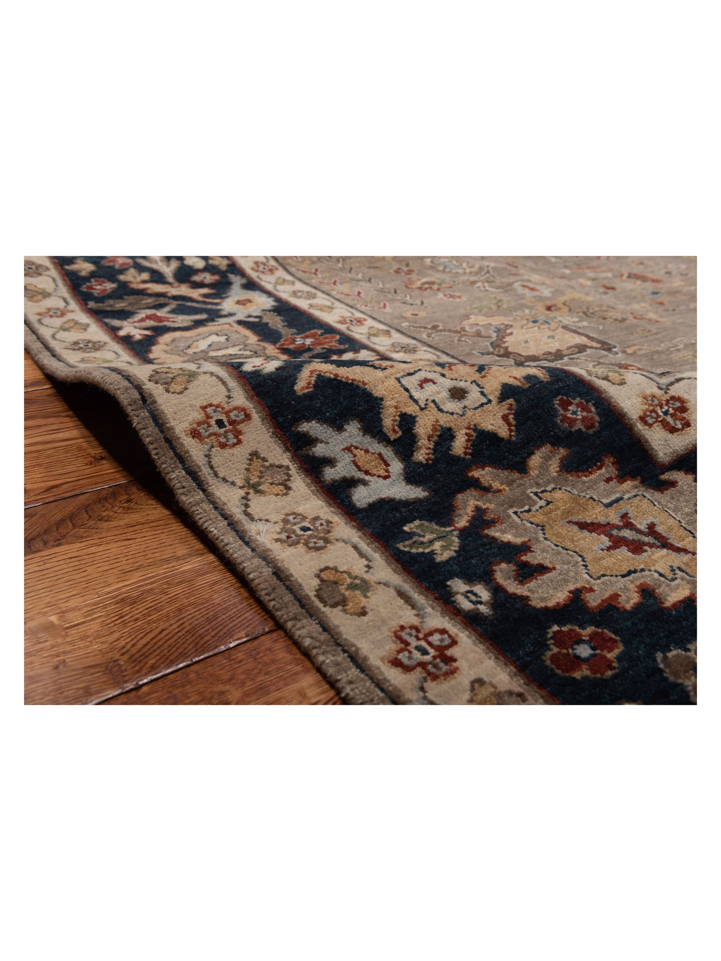 Crown 146923 Silver Navy 8x9.11 Hand Knotted Rug