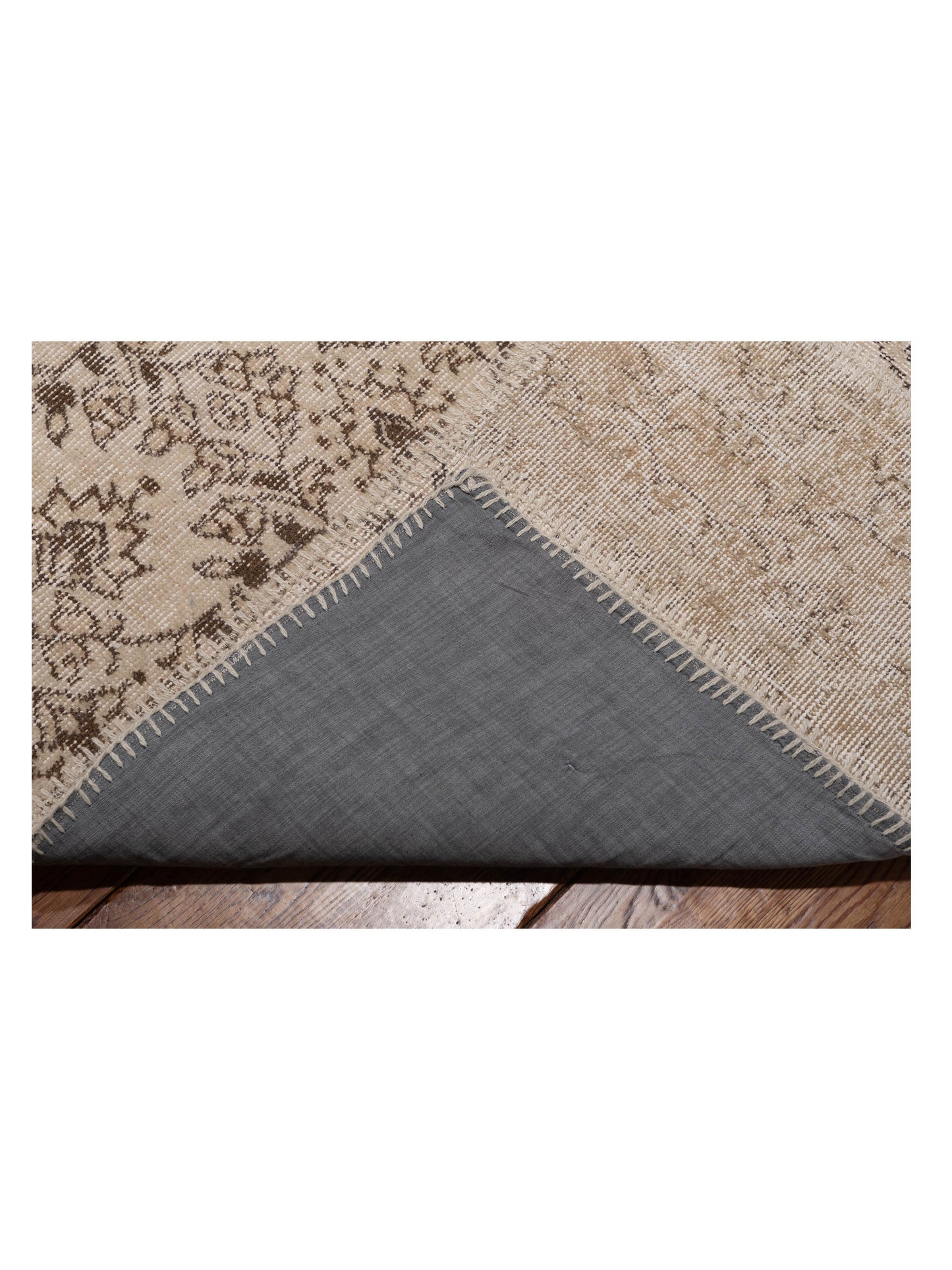 Turkish Vestige Patchwork 123799 Natural 12x18 Hand Knotted Rug