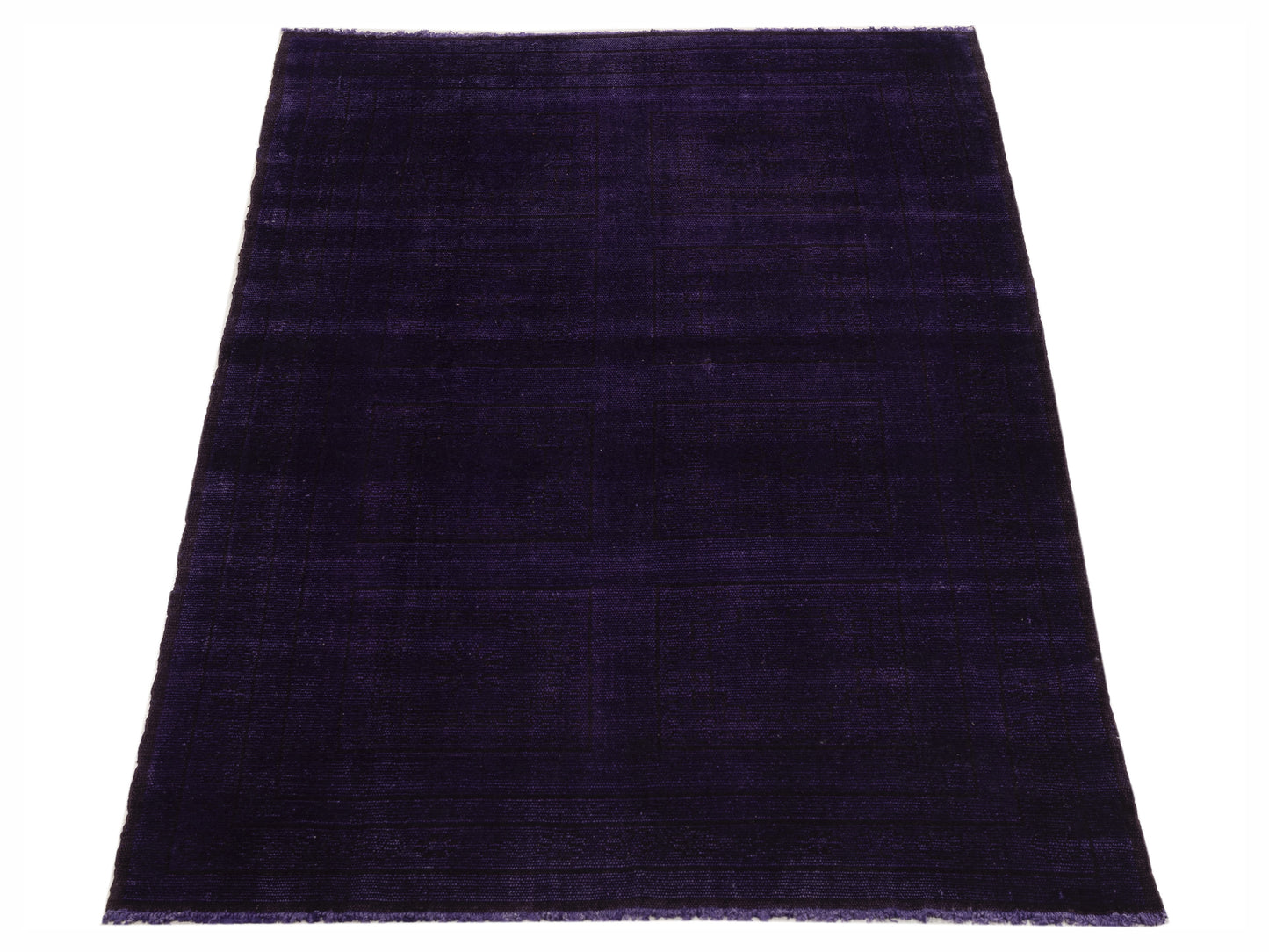 Vintage 107457 Purple 4.3x7.2 Hand Knotted Rug