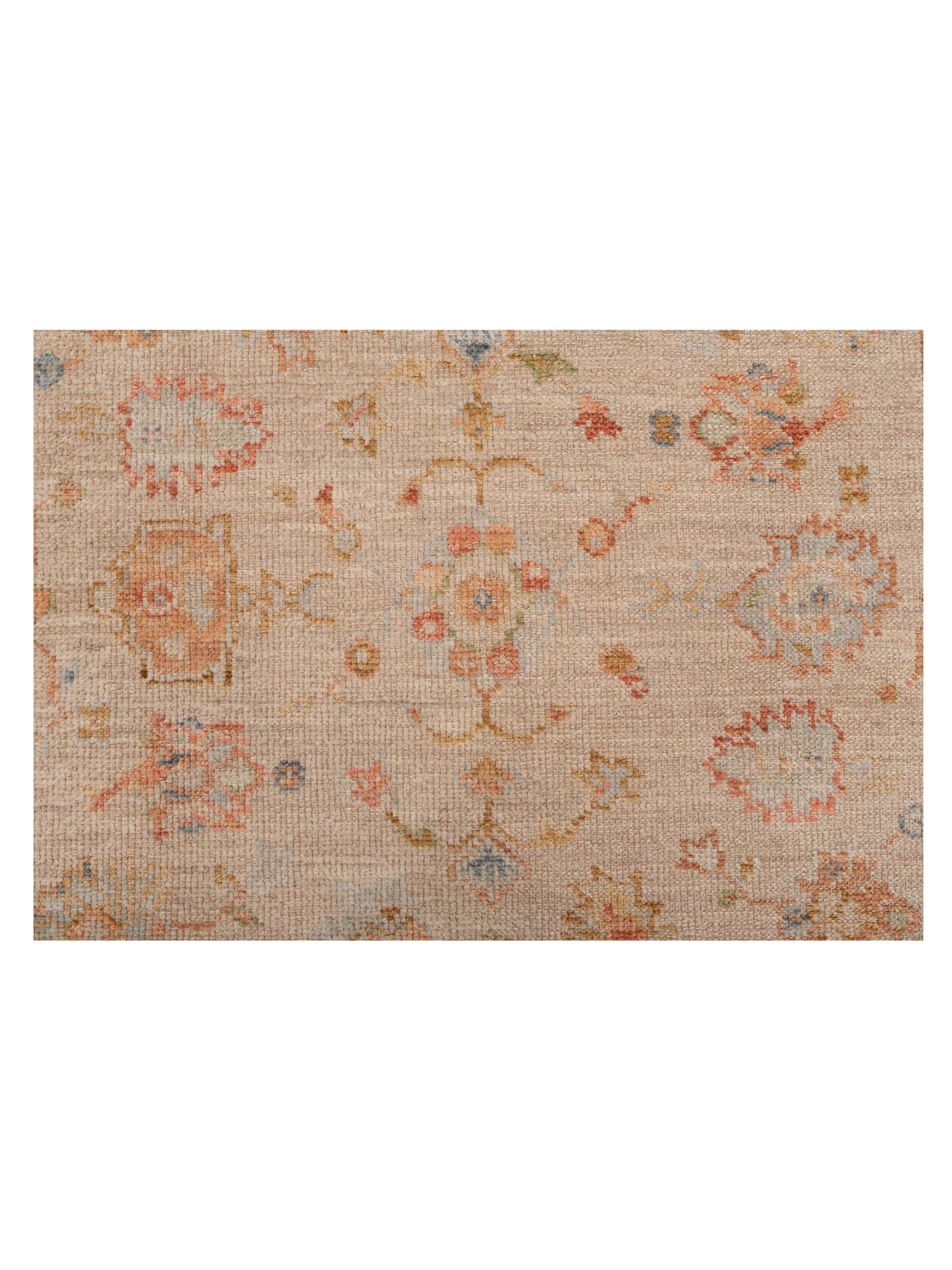 Angora Oushak 149311 Beige Beige 4.2x5.10 Hand Knotted Rug