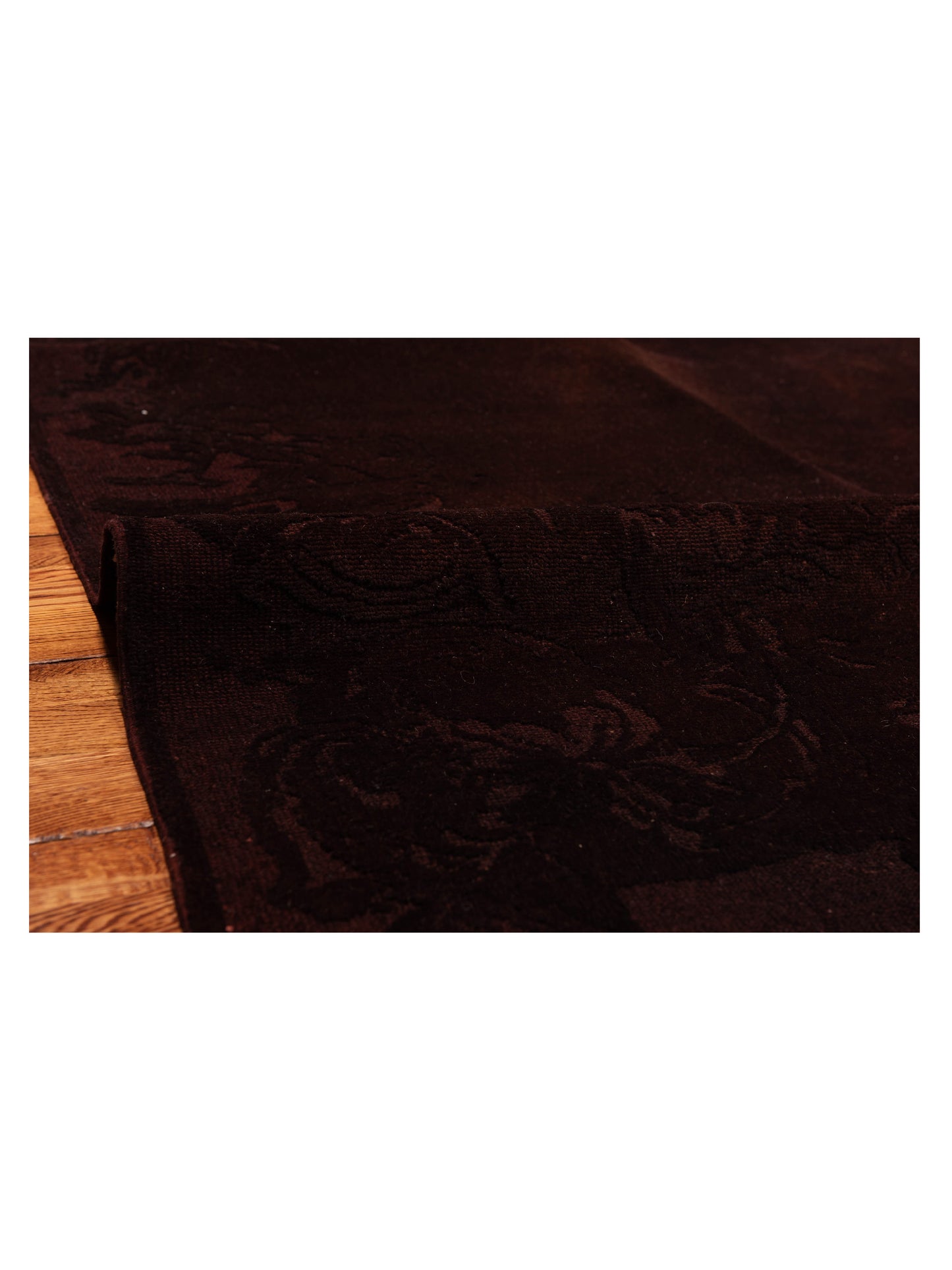 Vintage 109001 Dark Brown 6.10x9.6 Hand Knotted Rug