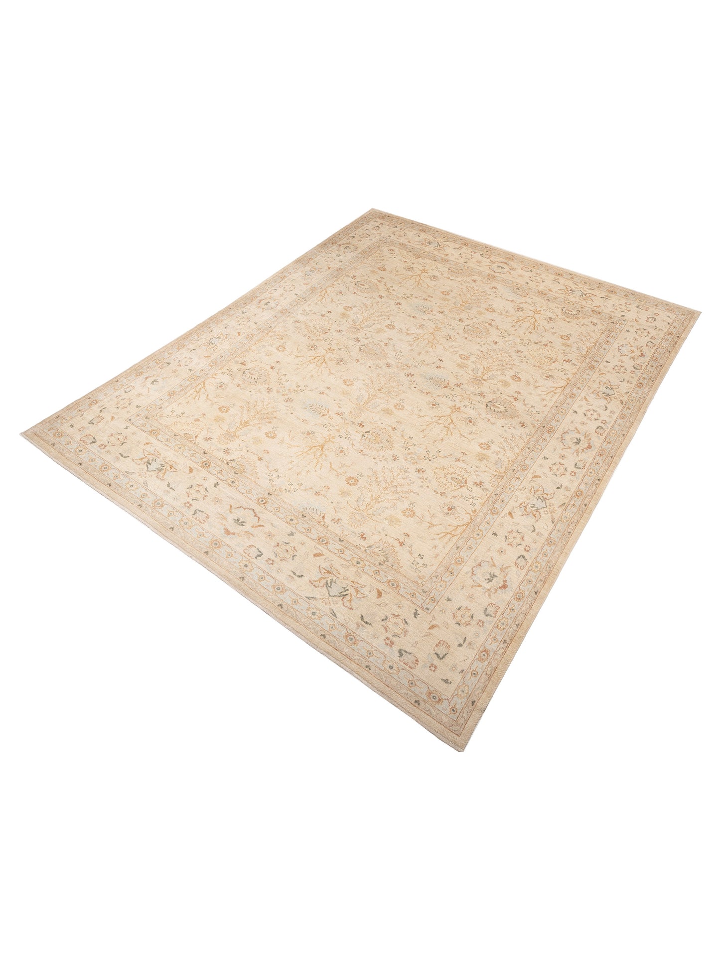 Angora Oushak 134477 Ivory Ivory 13.8x16.11 Hand Knotted Rug