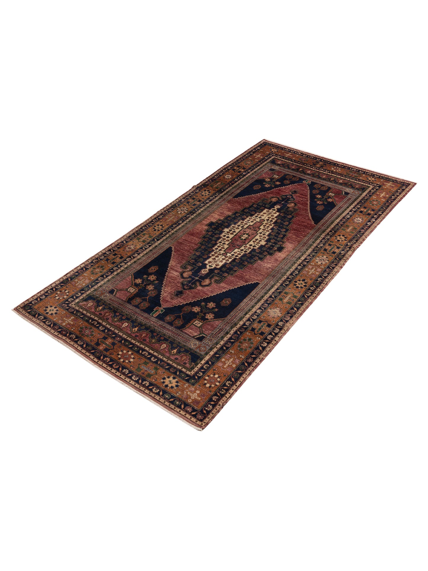 Old Anatolian 154138 Red Gold 5.3x10.1 Hand Knotted Rug