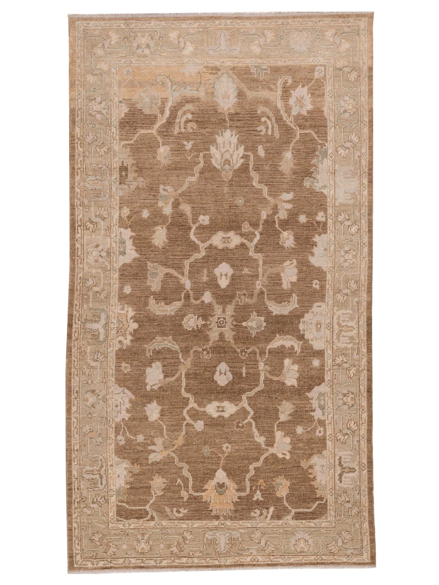Anadol Angora Oushak  Brown Green Traditional