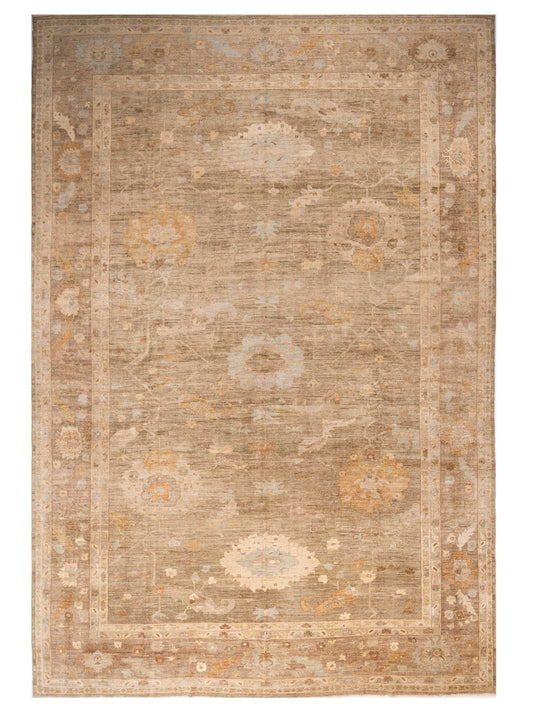 Anadol Angora Oushak  Green Brown Traditional