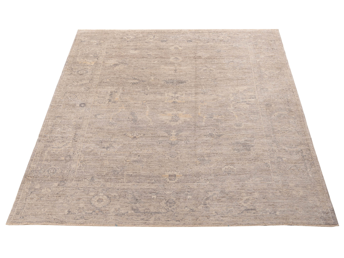 Angora Oushak 156230 Gray Gray 8x9.8 Hand Knotted Rug