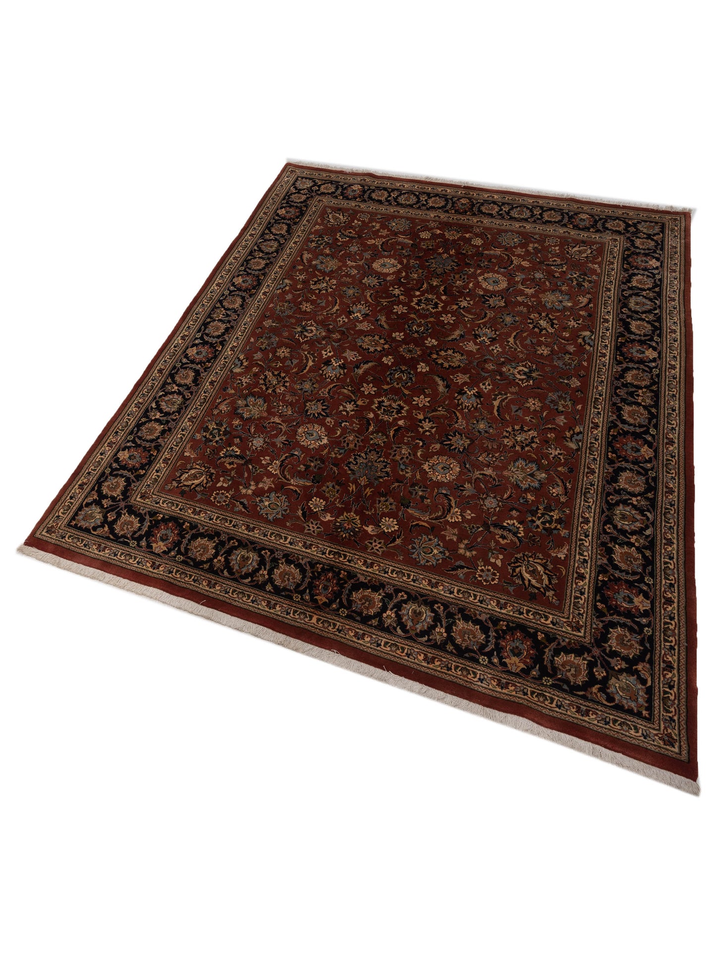 Magnolia 148539 Rust Black 7.2x8.10 Hand Knotted Rug