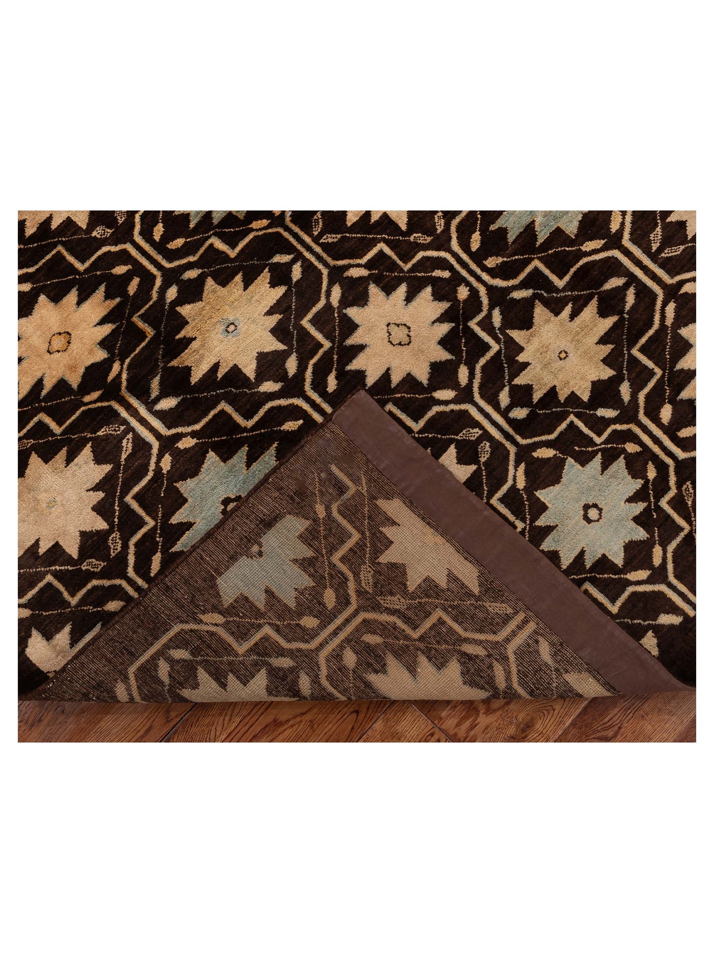 Tibetino 154017 Brown Brown 5x6.11 Hand Knotted Rug