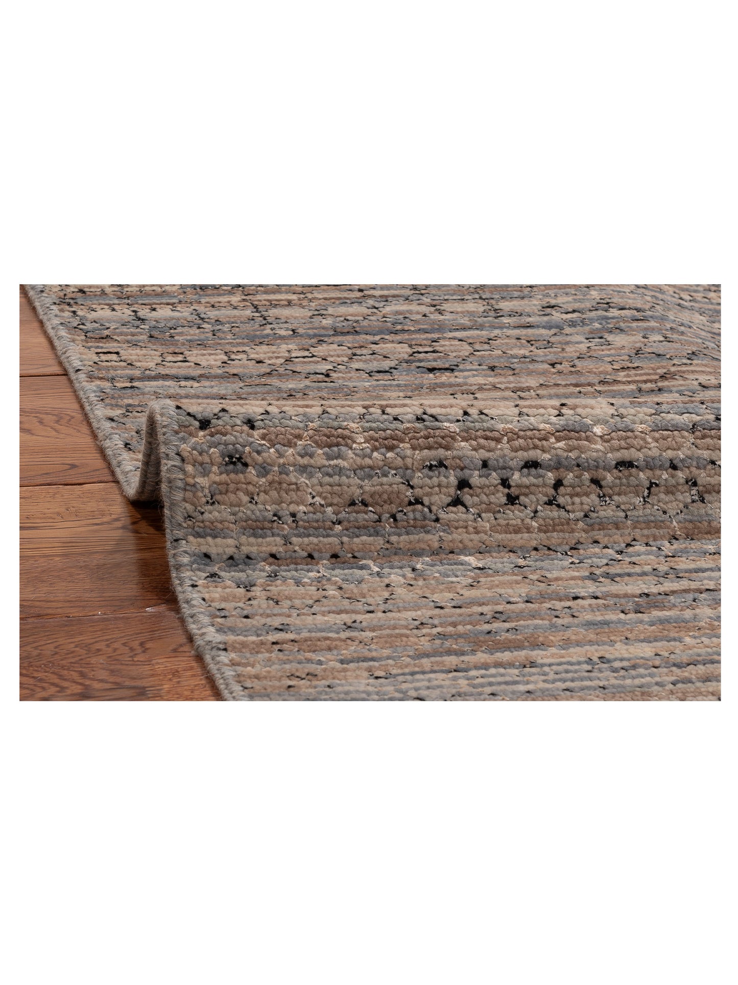 Agra 129525 Gray Brown 2.8x8.6 Hand Knotted Rug