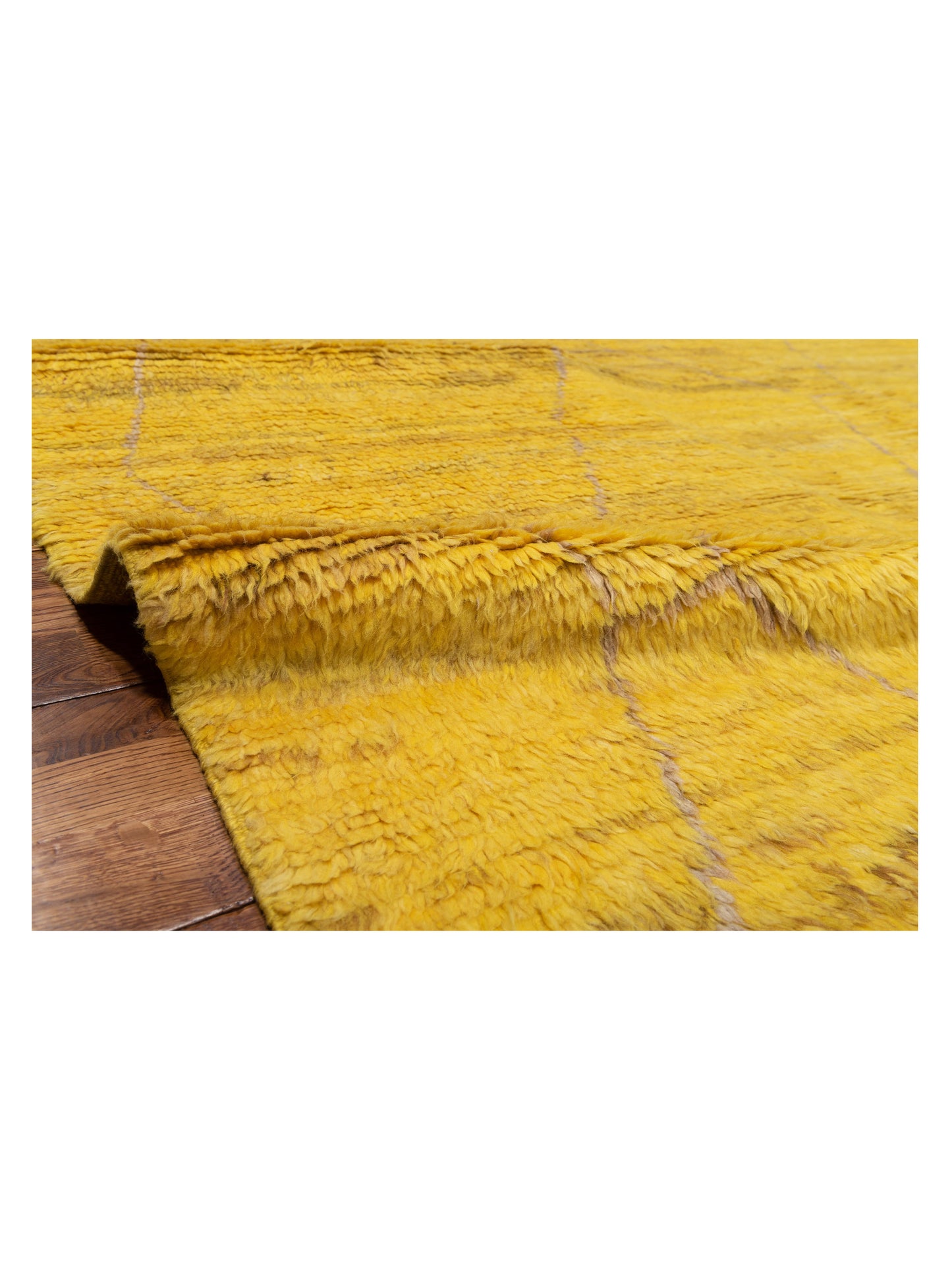 Berber Efes Yellow Naturel 9.1x12.8 Hand Knotted Rug