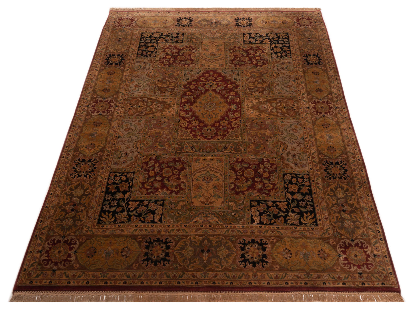 Crown 83581 Rust Brown 9x11.8 Hand Knotted Rug