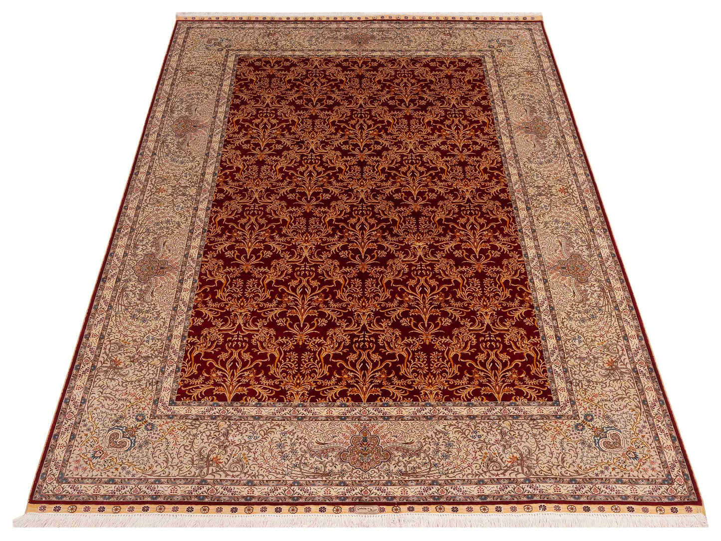 Elegance 146839 Red Ivory 6x9 Hand Knotted Rug