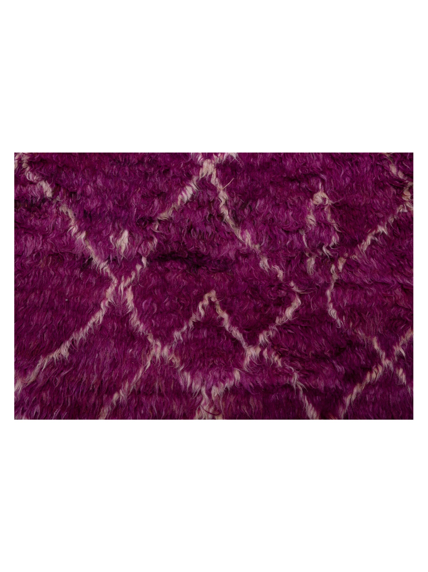 Berber Aspendos Fuchsia Ivory 10.4x13.9 Hand Knotted Rug