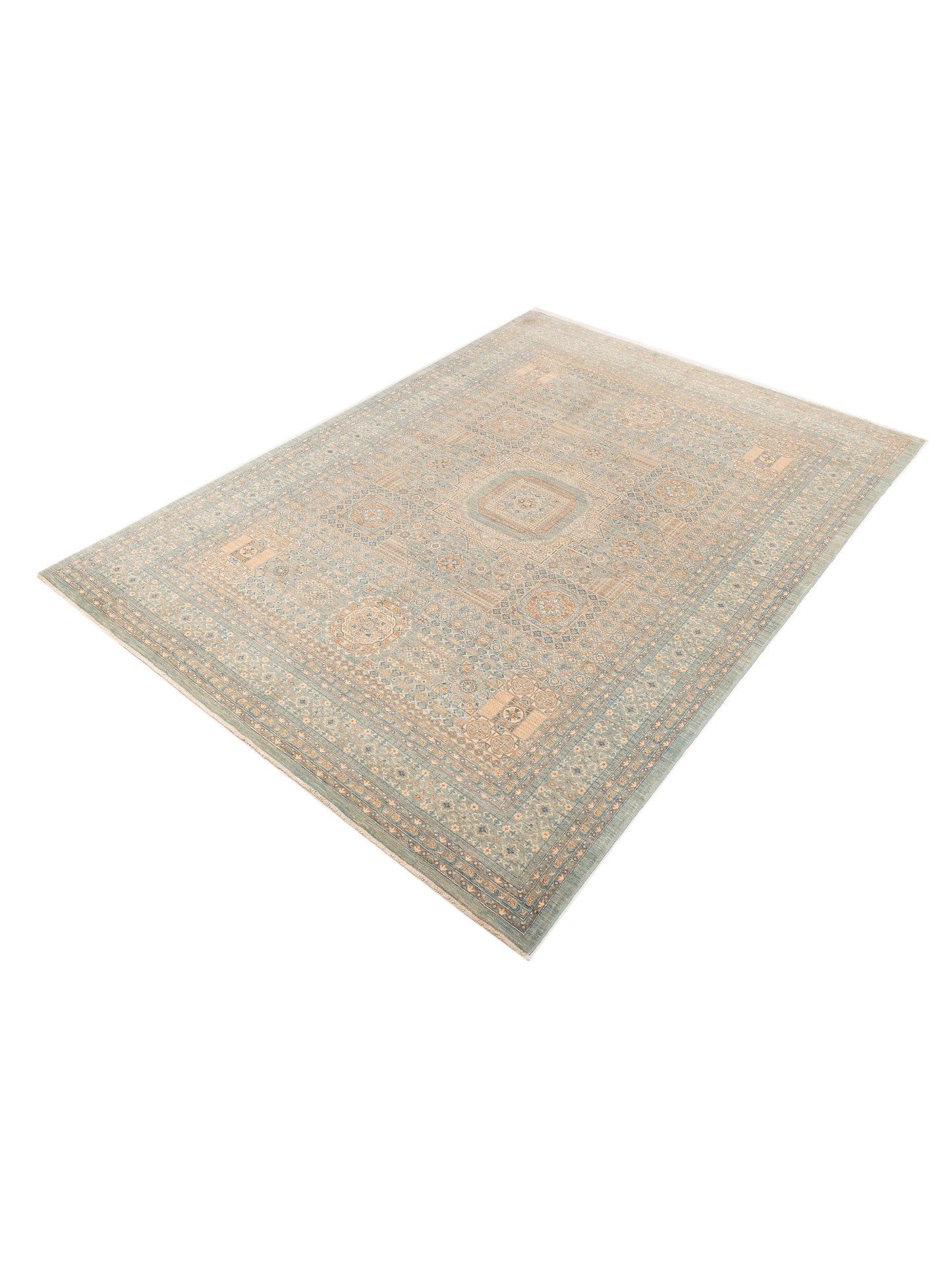 Artisan Mamluk 152791 Gray Gray 8.10x12.3 Hand Knotted Rug