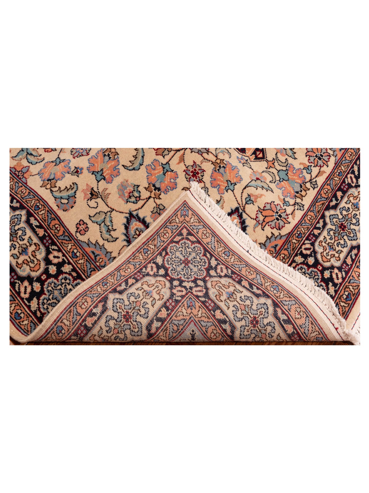 Crown 147776 Ivory Navy 5.1x7.2 Hand Knotted Rug