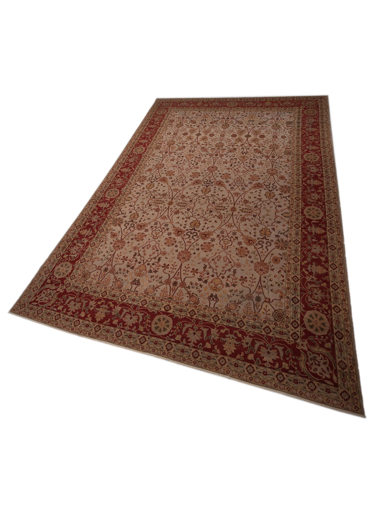 Antique Loom 107980 Silver Red 12x18 Hand Knotted Rug