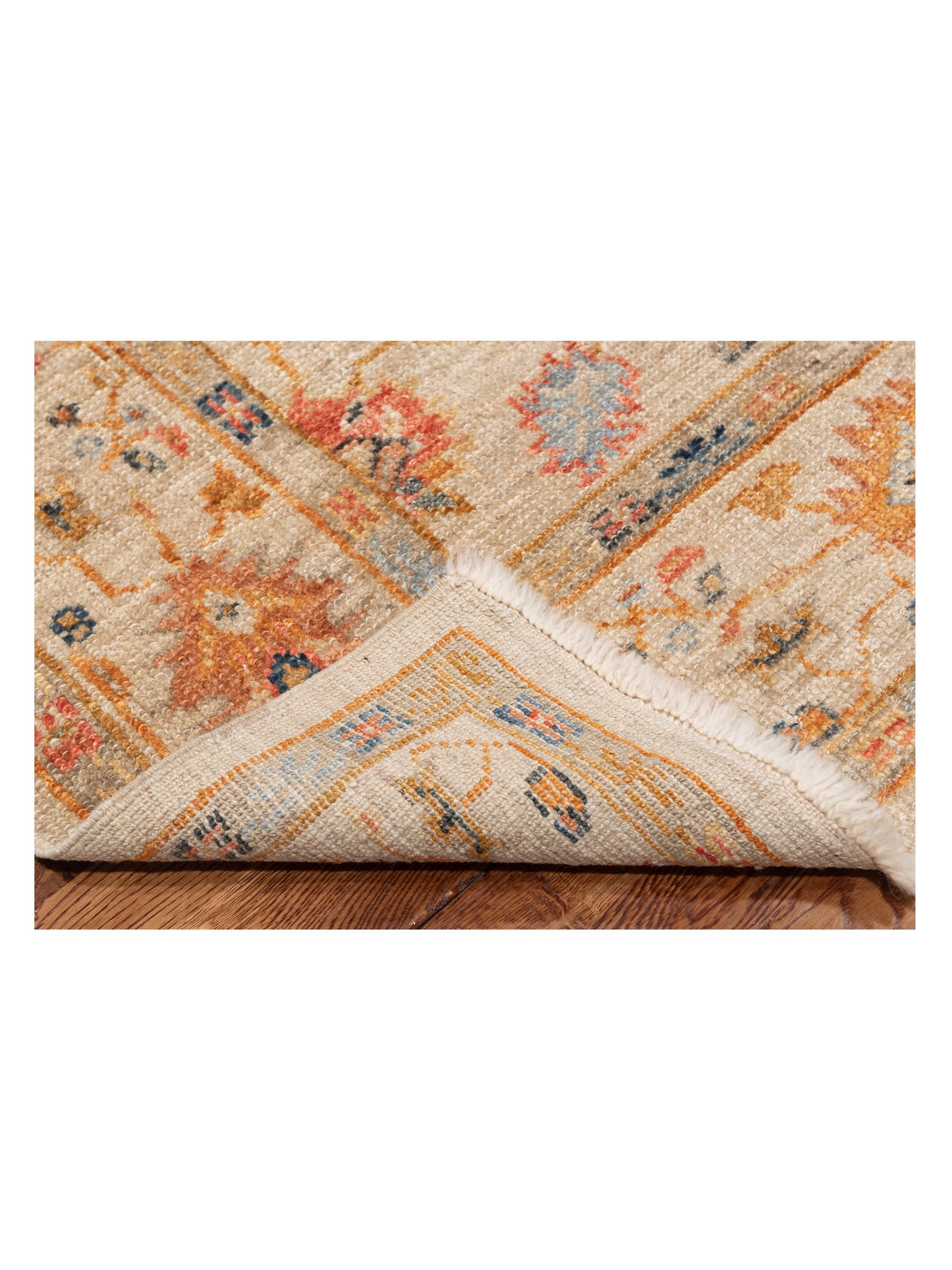 Angora Oushak 146552 Ivory Ivory 5.1x6.9 Hand Knotted Rug