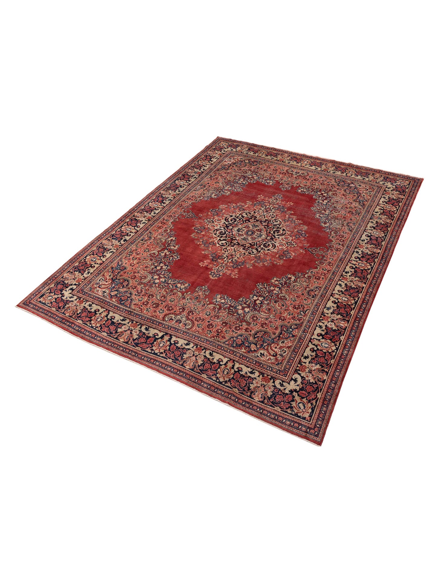 Persian 153612 Red Navy 10.7x13.7 Hand Knotted Rug
