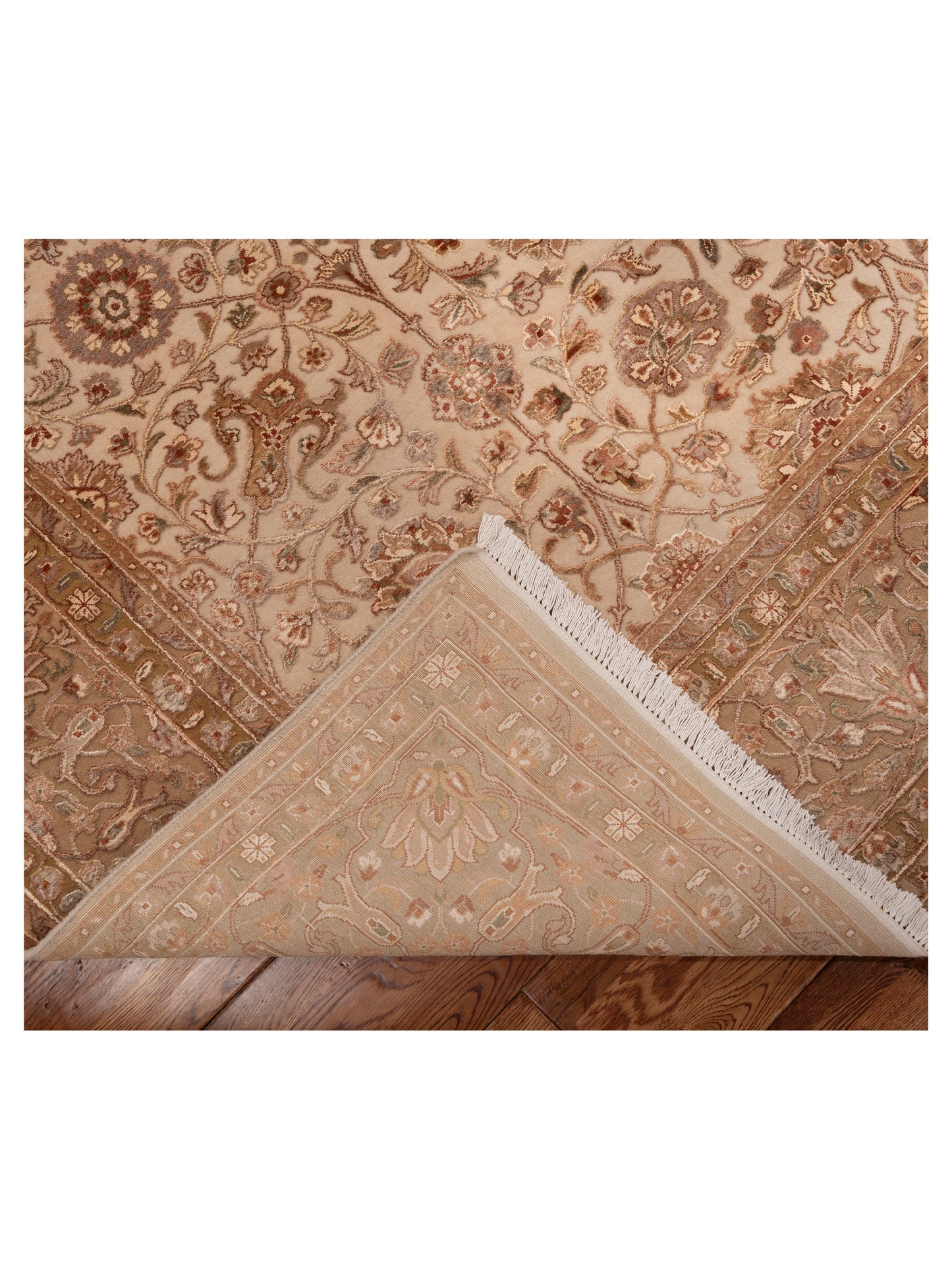 Imperial Silk 153362 Cream Gold 7.9x10 Hand Knotted Rug