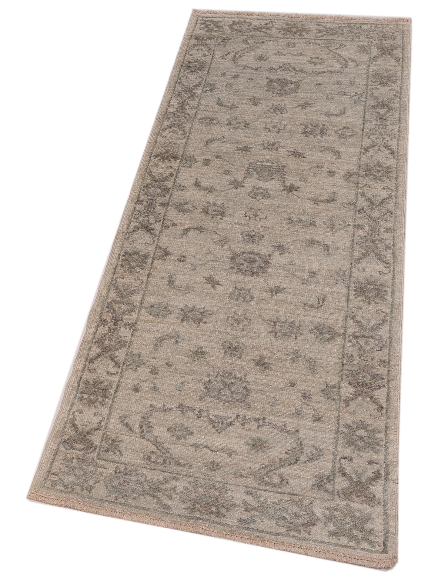 Angora Oushak 150243 Ivory Ivory 2.8x7.11 Hand Knotted Rug