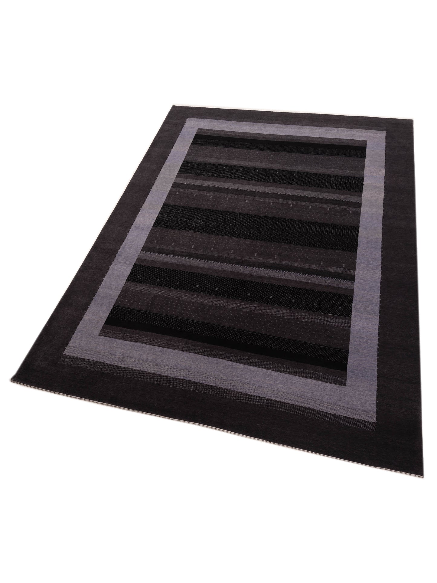 Loribaft 108475 Gray Gray 8.10x12.2 Hand Knotted Rug