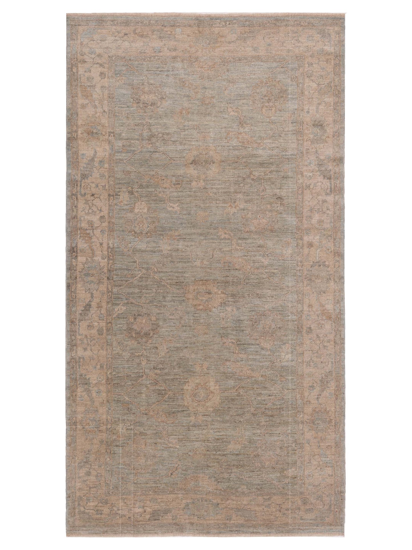 Anadol Angora Oushak  Light Green Beige Traditional