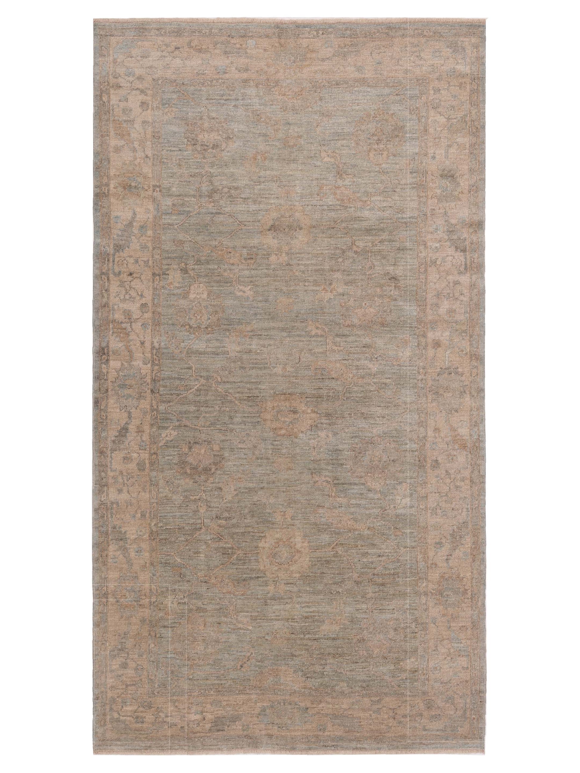 Anadol Angora Oushak  Light Green Beige Traditional