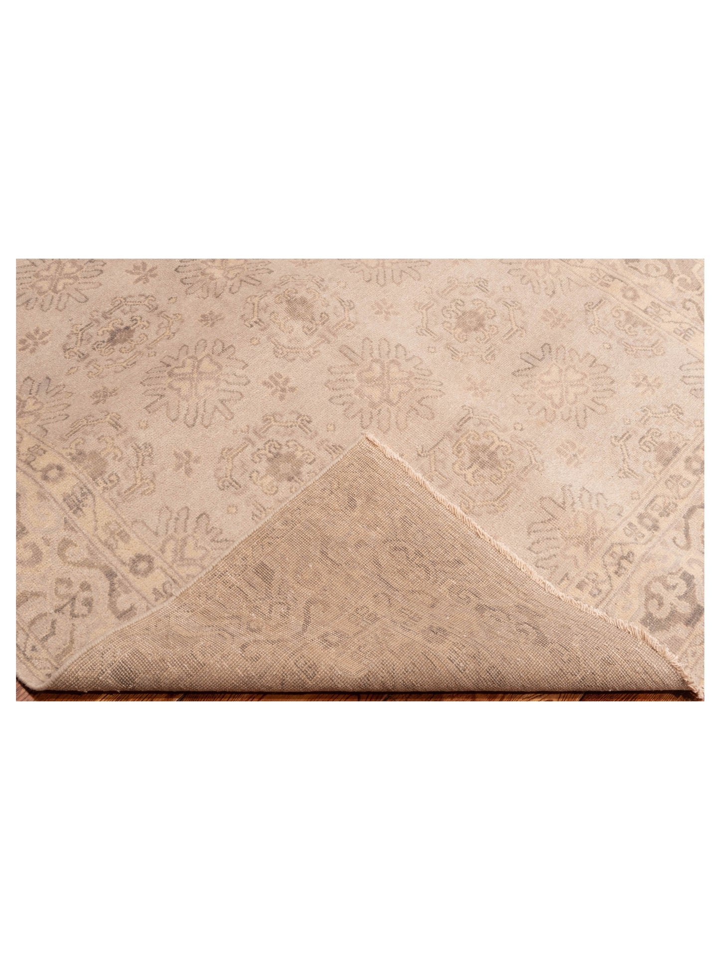 Evren 123396 Silver Silver 5x8 Hand Knotted Rug