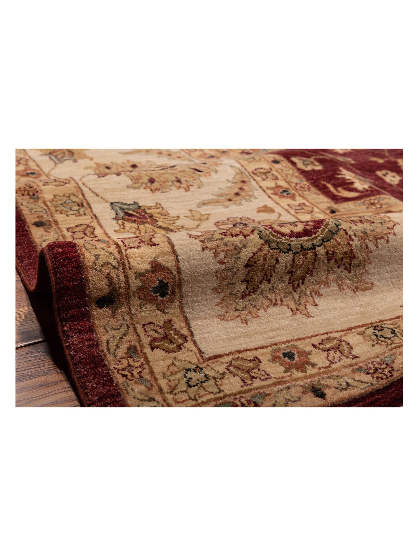 Ghazani 81173 Red Ivory 11.11x15.11 Hand Knotted Rug