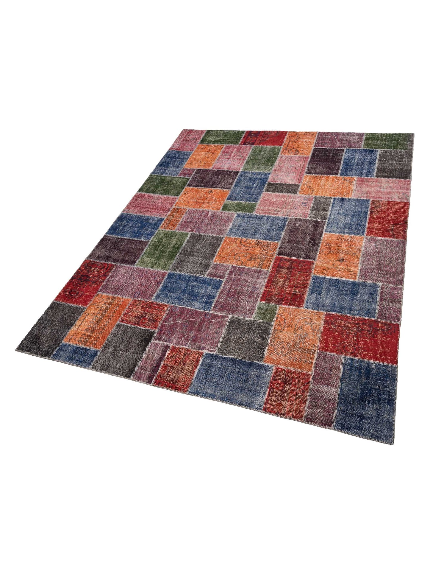 Turkish Vestige Patchwork 108488 Multi 10.6x13.2 Hand Knotted Rug