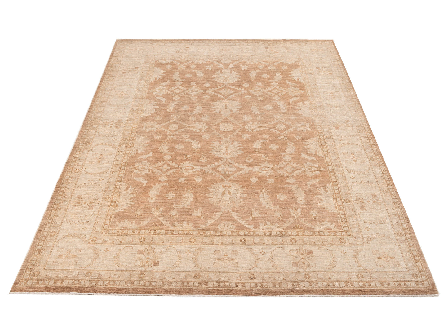 Sultan 153662 Brown Ivory 8.11x11.7 Hand Knotted Rug