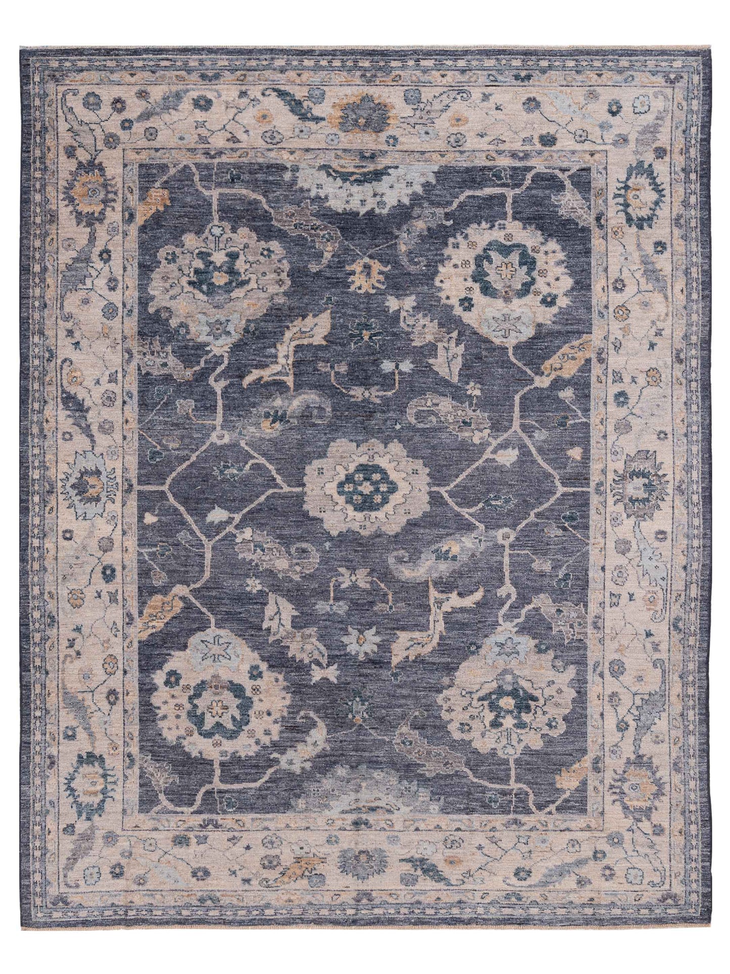 Anadol Angora Oushak  Blue Ivory Traditional