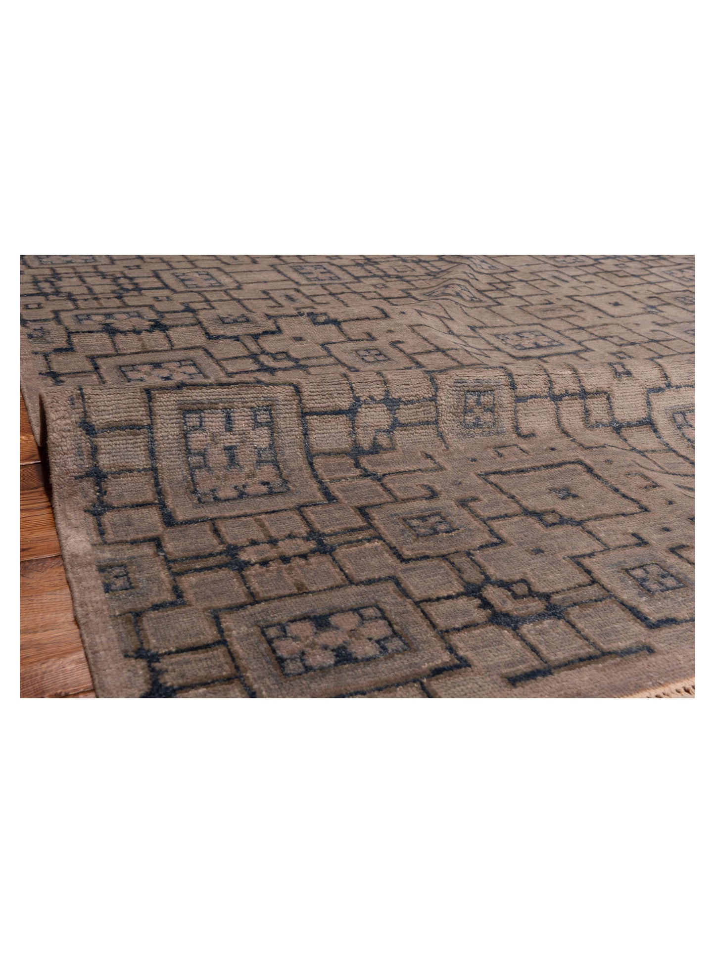 Evren 123414 Silver Blue 6x9.1 Hand Knotted Rug