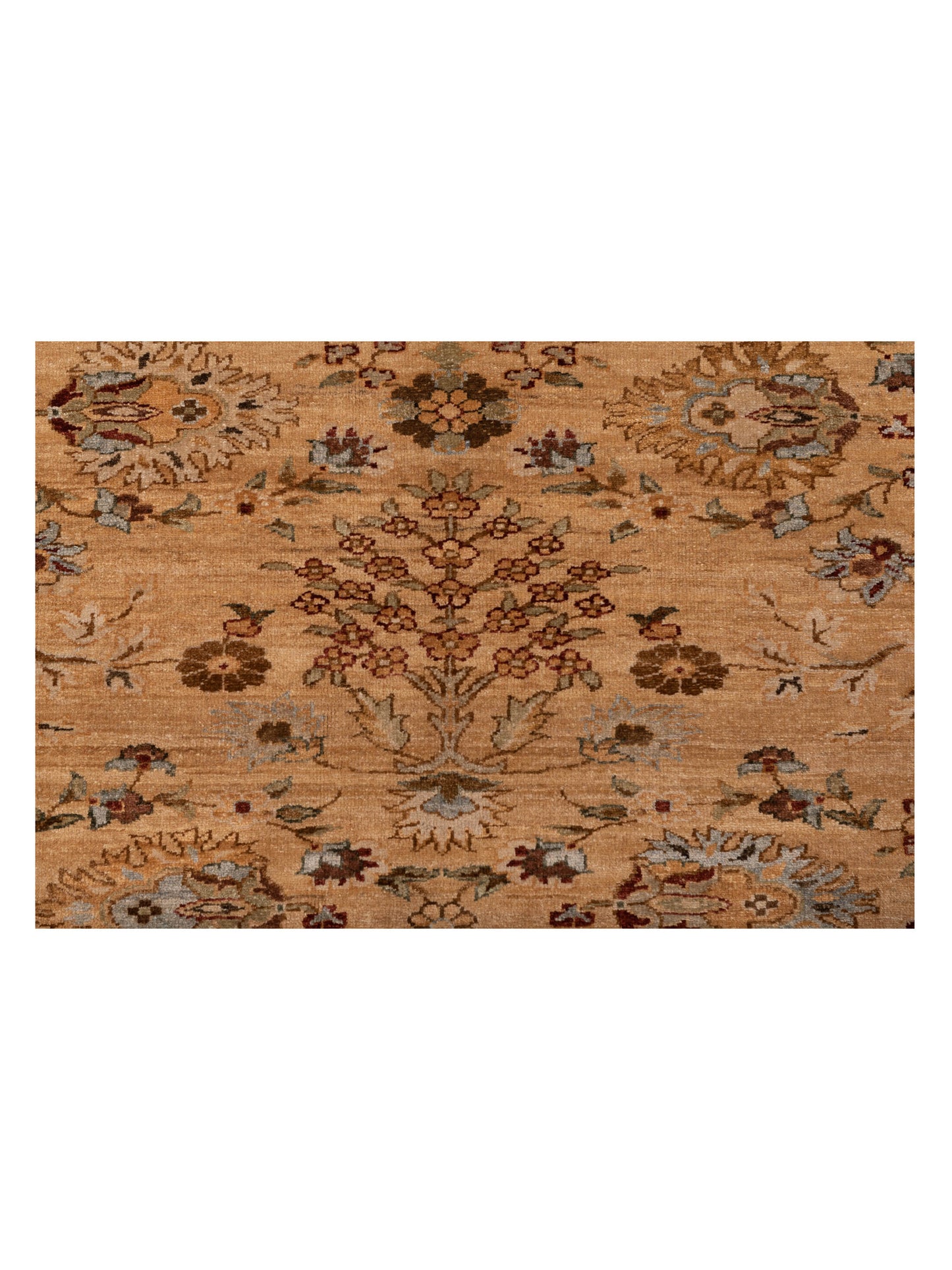 Narin Aksu Gold Burgundy 11.11x15.2 Hand Knotted Rug