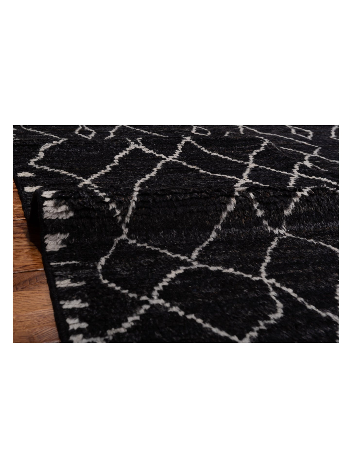 Berber Aspendos Black Ivory 8.4x10.3 Hand Knotted Rug