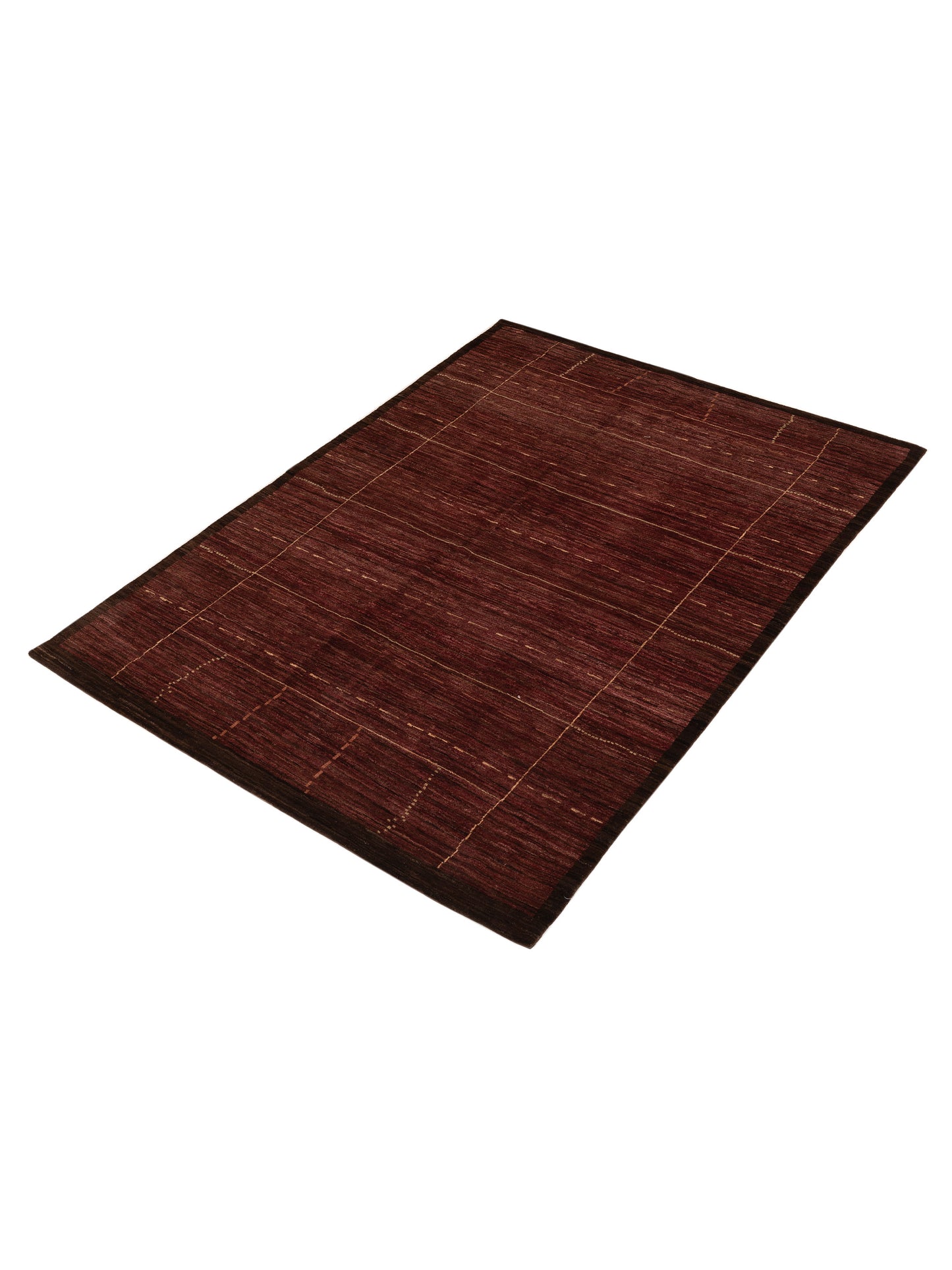 Tibetino 154012 Brown Brown 5.9x7.10 Hand Knotted Rug