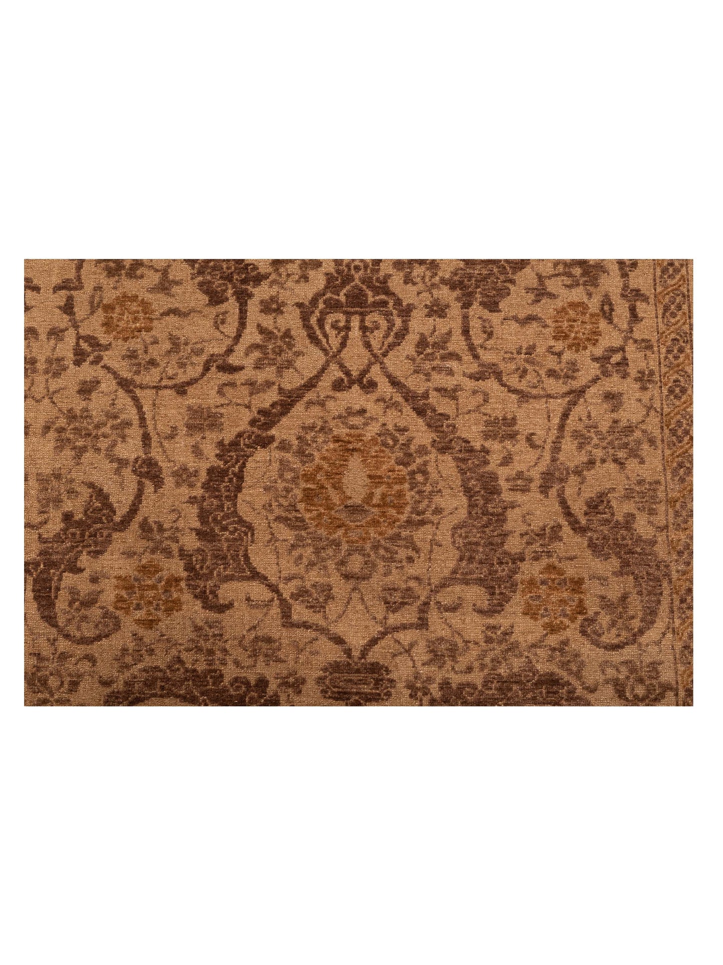Defne Orchid Brown Brown 9.3x11.9 Hand Knotted Rug