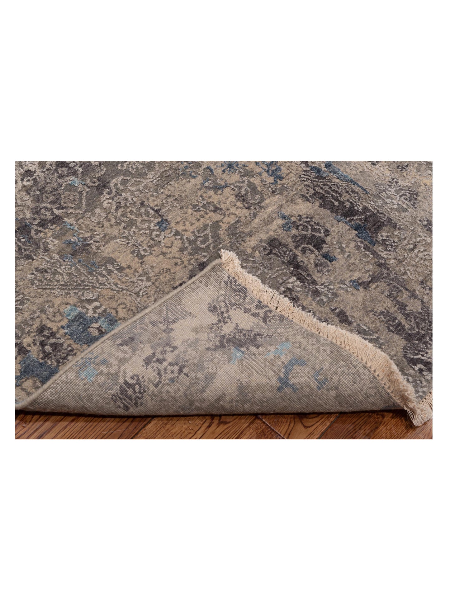 Dazzling 142719 Silver Gray 10.1x14 Hand Knotted Rug