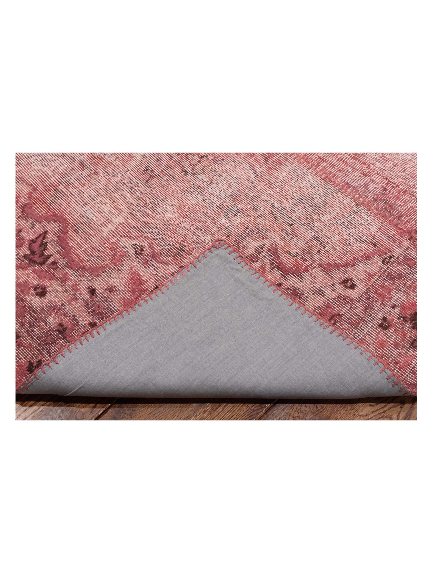 Turkish Vestige Patchwork 146034 Pink 10.1x13.11 Hand Knotted Rug