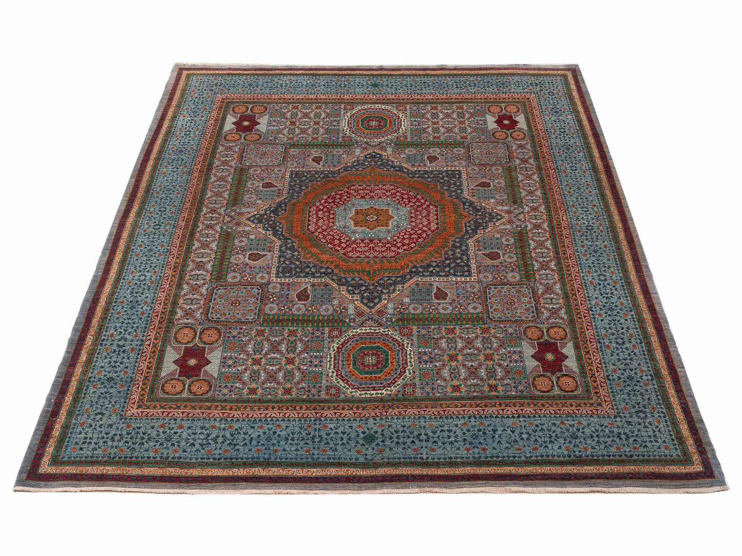 Artisan Mamluk 154778 Gray Gray 8.3x10 Hand Knotted Rug